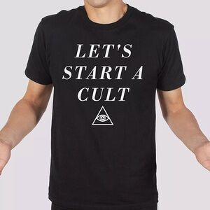 Headline “Let’s Start A Cult” T-Shirt Size Medium